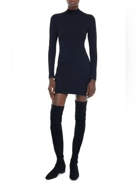 The Kooples Women's Black Long-Sleeve Bodycon Mini Dress Size Small NWT